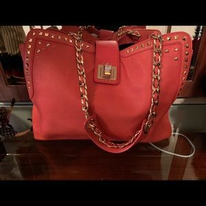 Large Pink Juicy Couture Tote with Gold Hardware
